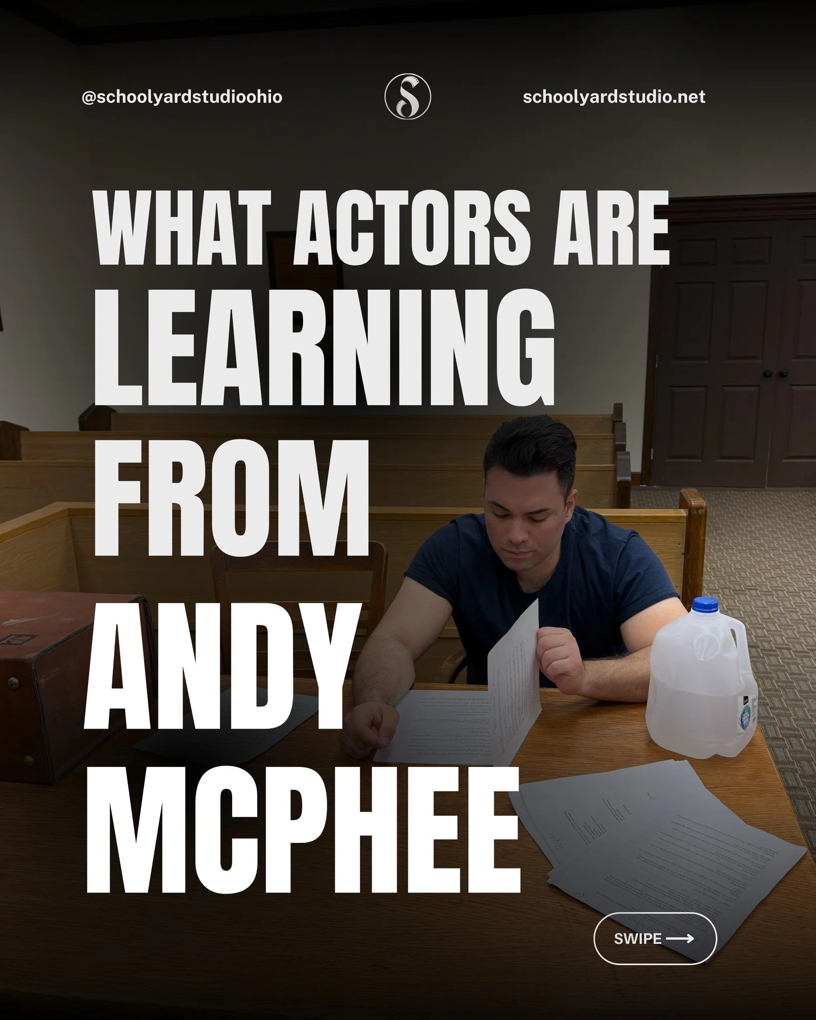 Swipe through to discover 3 powerful things actors are learning inside Andy McPhee&rsquo;s Bootcamp &rarr;
At Schoolyard Studio, it&rsquo;s more than just training &mdash; it&rsquo;s a space to grow, take risks, and transform. Under Andy&rsquo;s guid