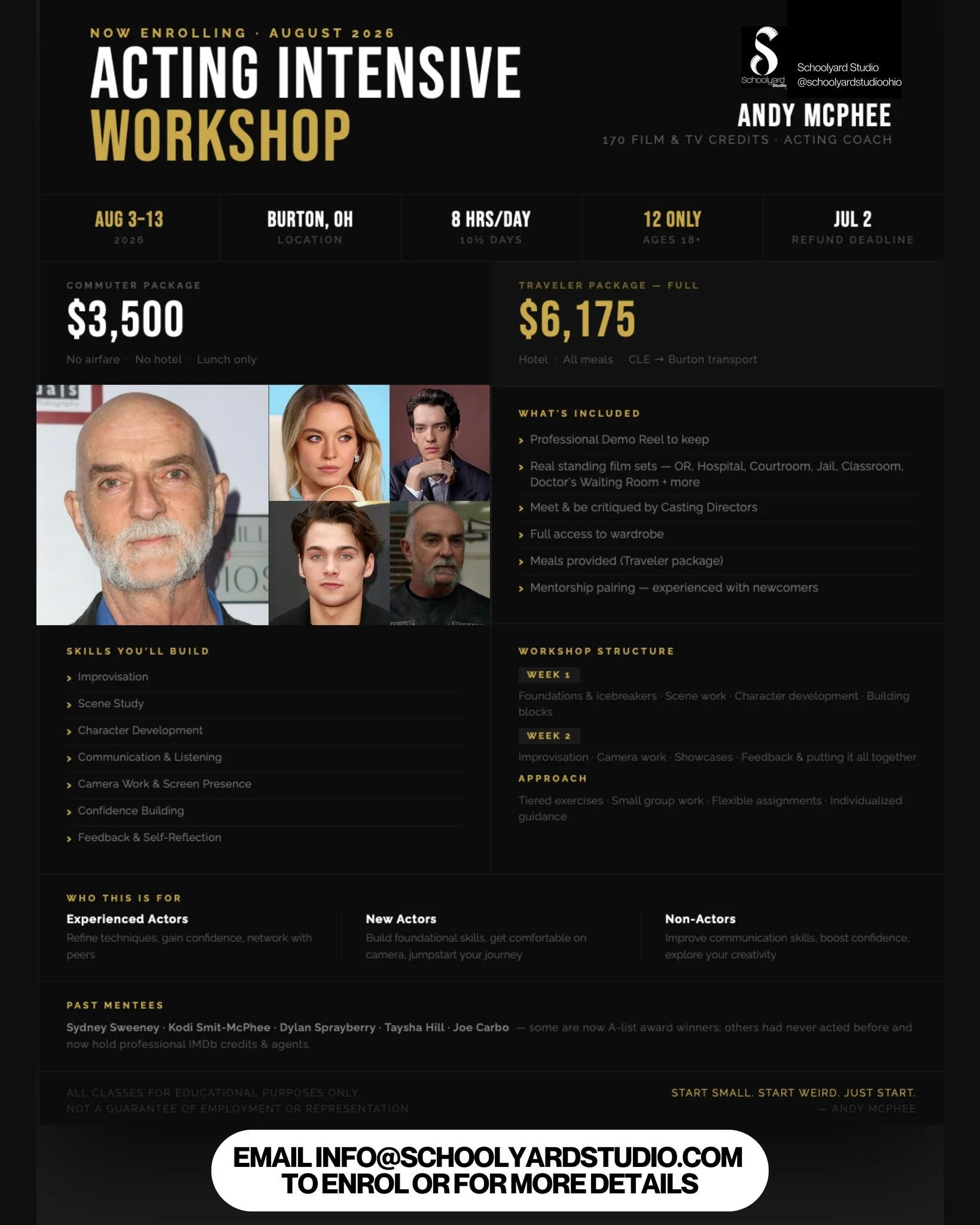 Acting training shouldn&rsquo;t stop at the classroom door. Why not sharpen your screen skills on a realistic hospital ward, courtroom, or prison set?
Most actors spend years training for film and television without ever stepping onto a professional-