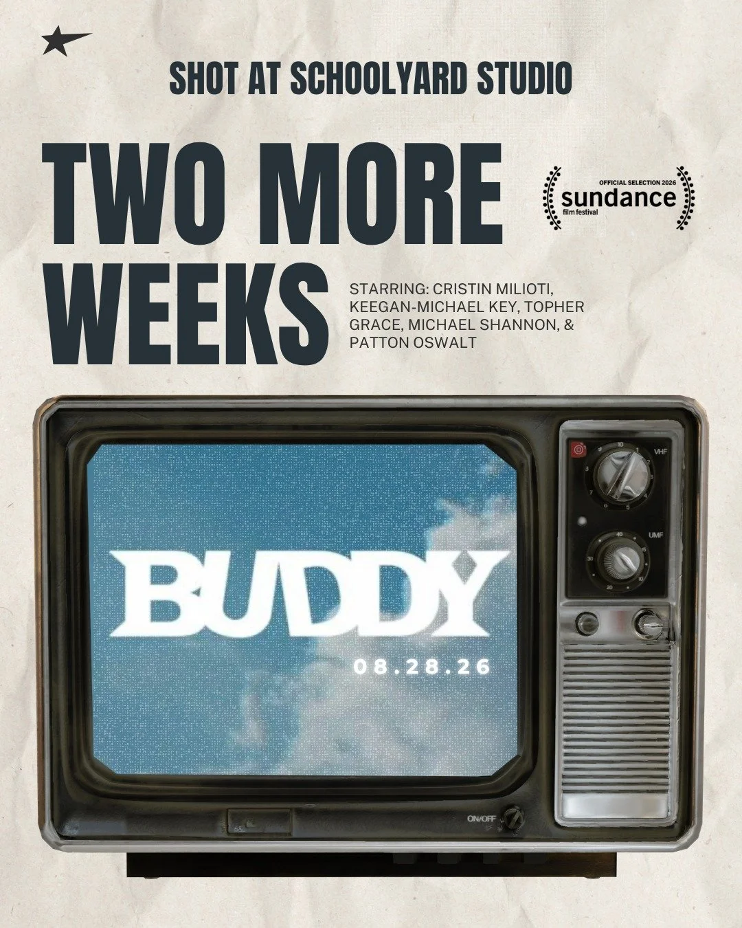 We can't wait to see "Buddy," a feature film shot in part at Schoolyard Studio!