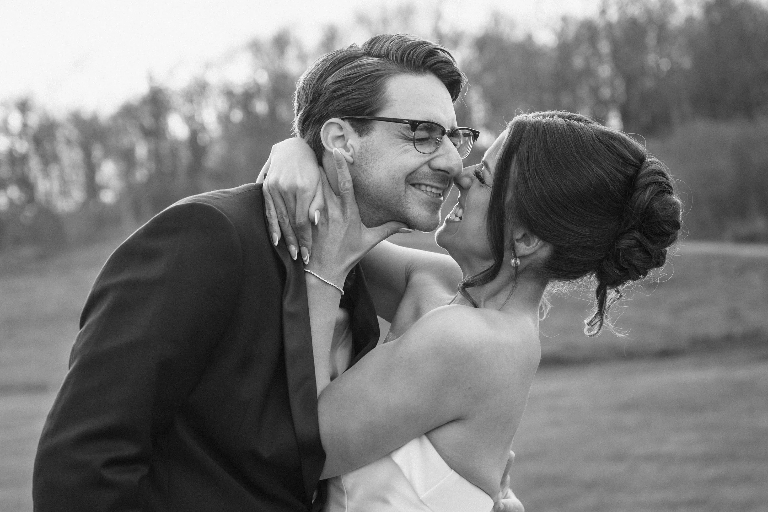Laurie’s customers, Larissa and Emmett, just married walking off the aisle together.