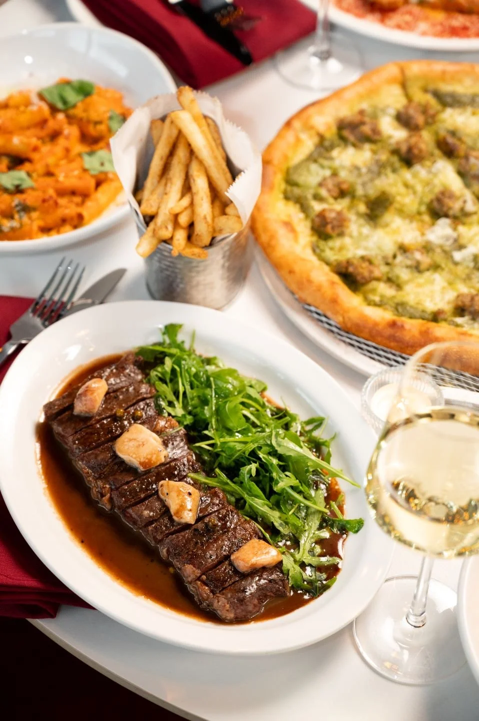 Texas Wagyu Steak Frites & White Wine