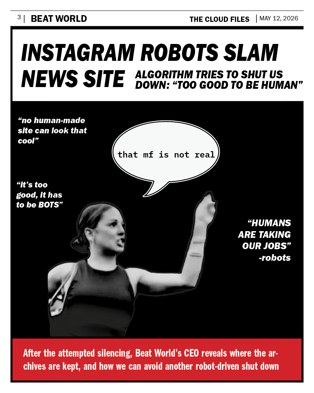 Instagram robots slam news site