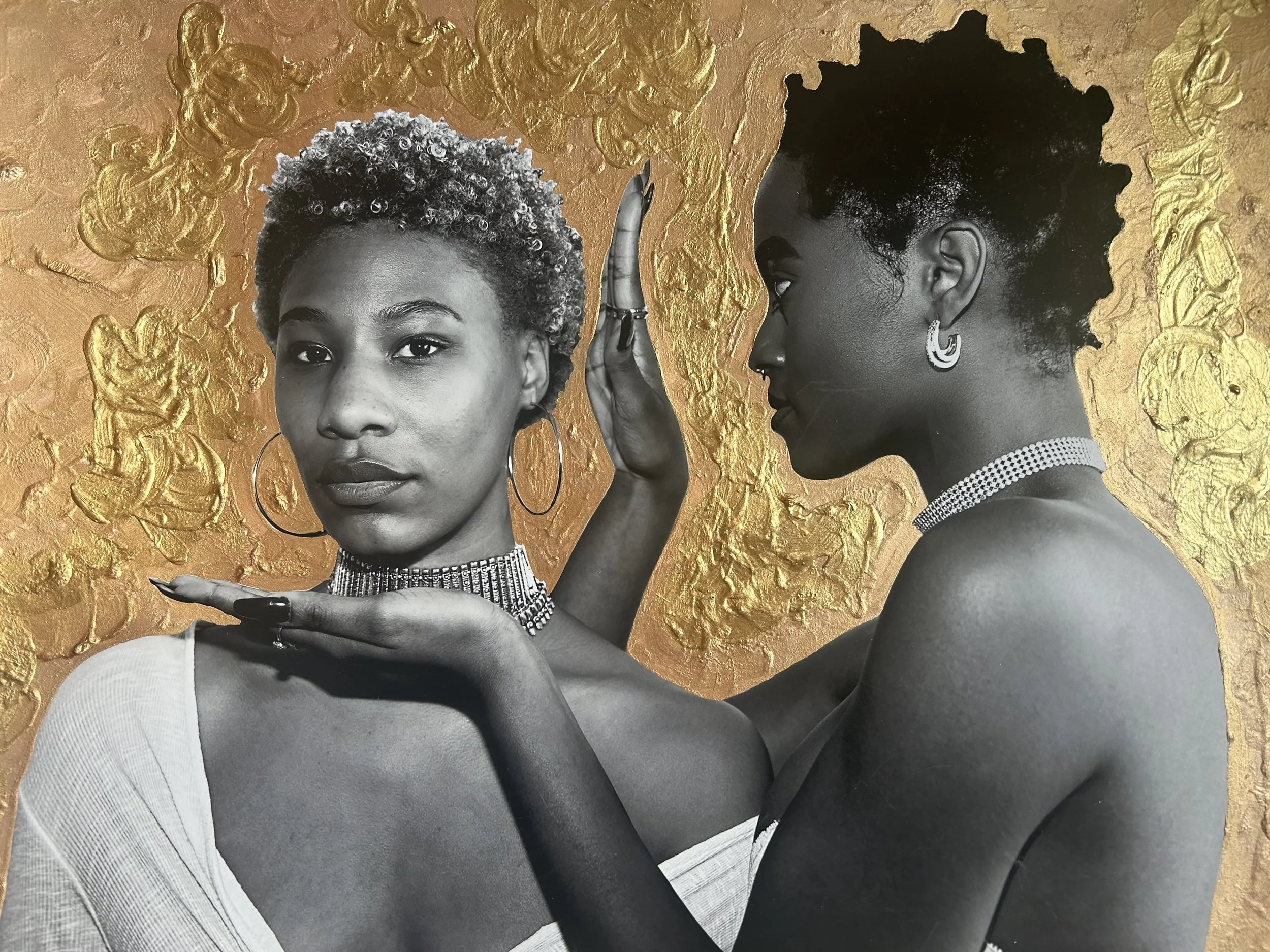 "My sisters keeper" photograph with acrylic details