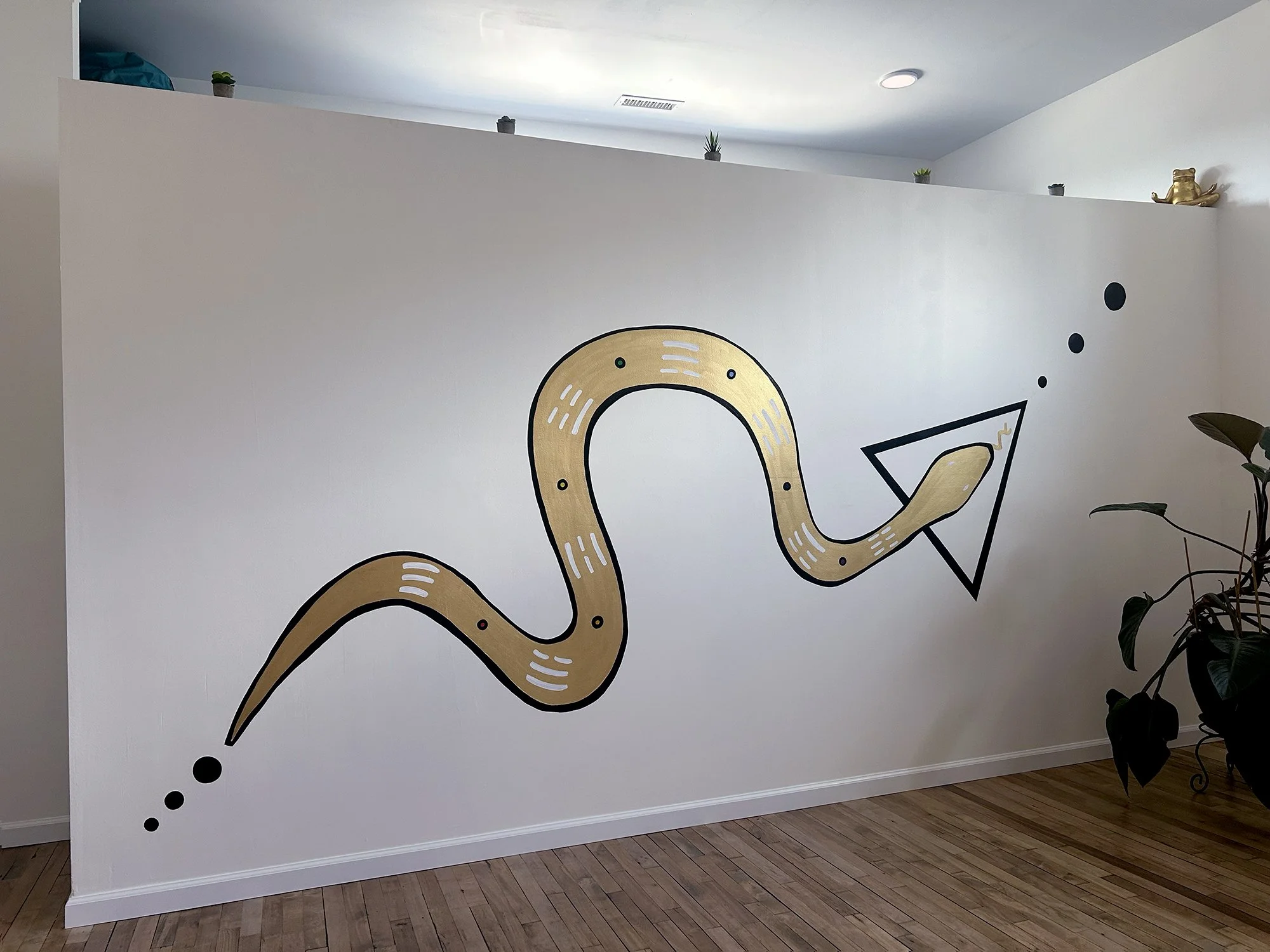 Custom, hand painted mural for Ritual Yoga in Ossining, NY.