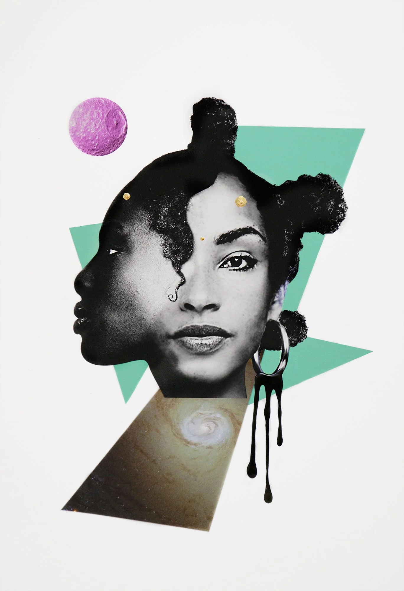"Beyond Taboos" Digital collage with acrylic detail.
