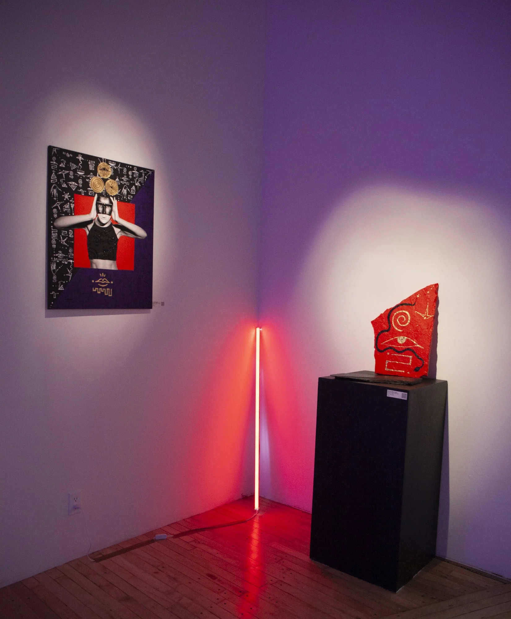 Solo exhibition at Lamama Galleria, NYC with lighting design and projector installation.