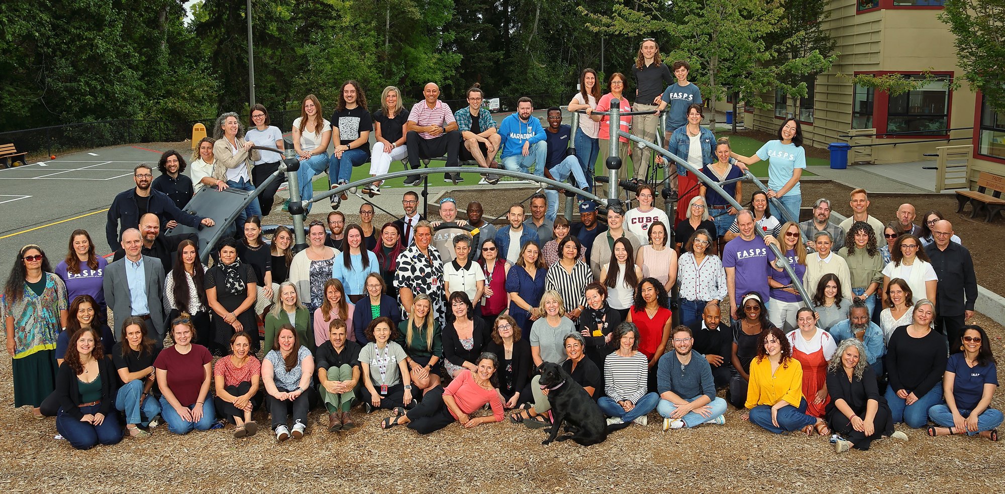 FASPS faculty and staff group photo for the 2026-27 school year on campus