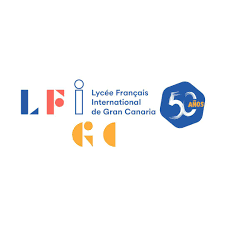 Logo of Lycée Français International de Gran Canaria celebrating its 50th anniversary.
