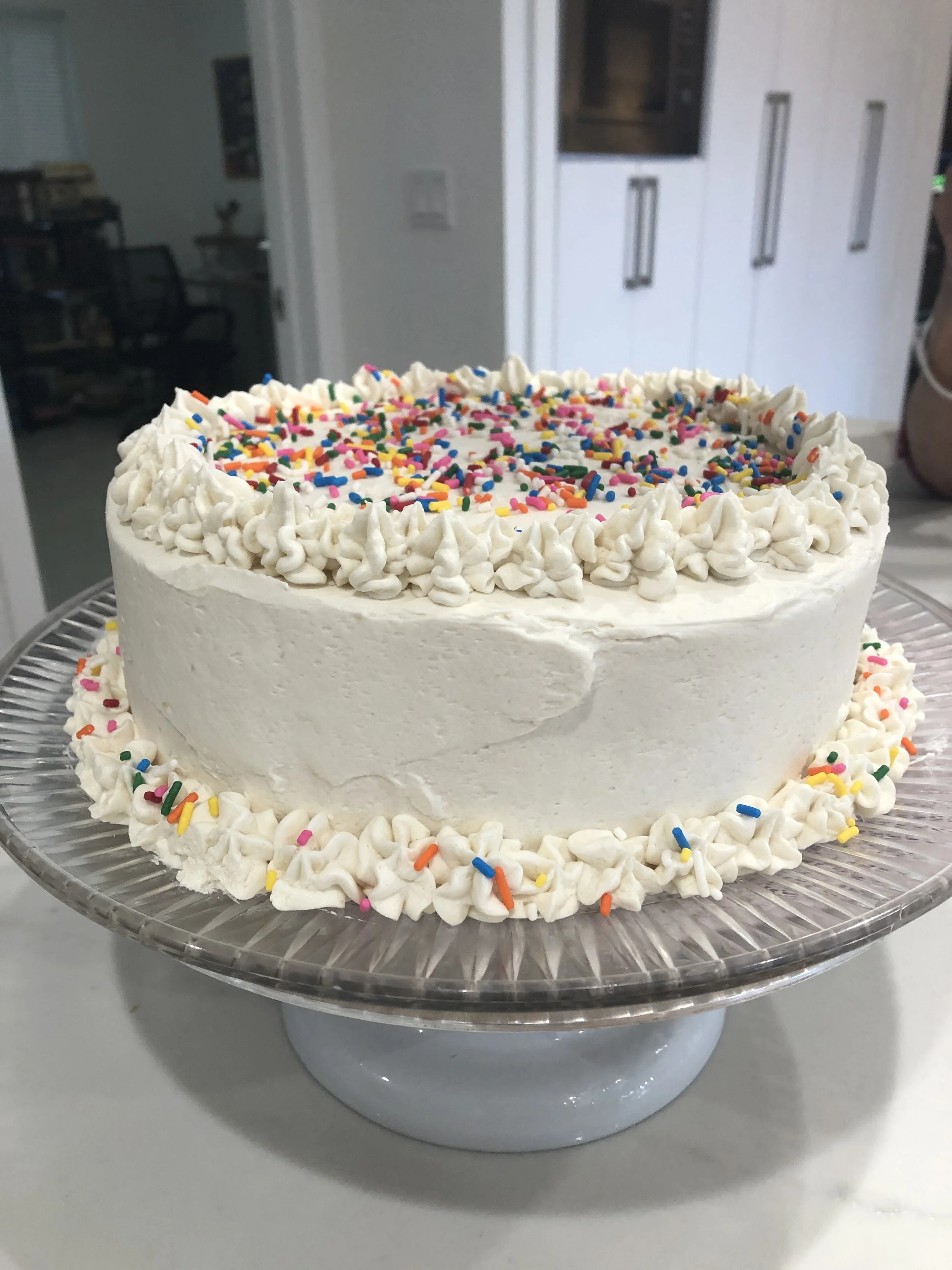 Vegan Vanilla Birthday Cake 