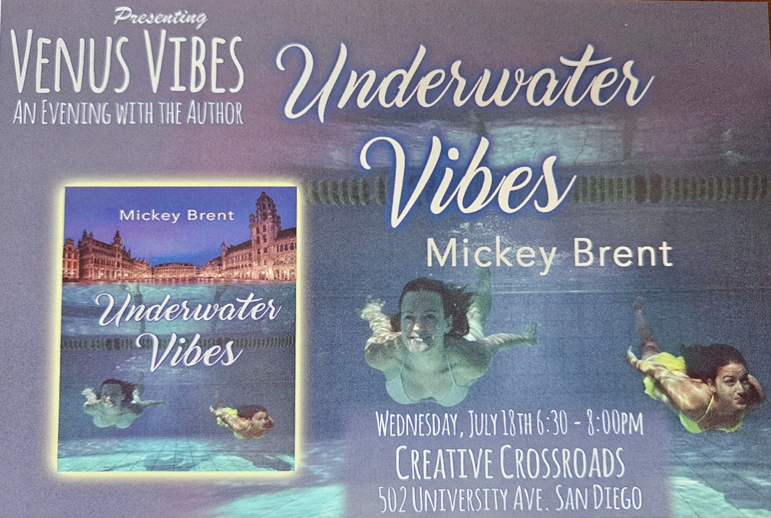 Creative Crossroads Reading &amp; Book Signing Event, San Diego, CA, on July 18