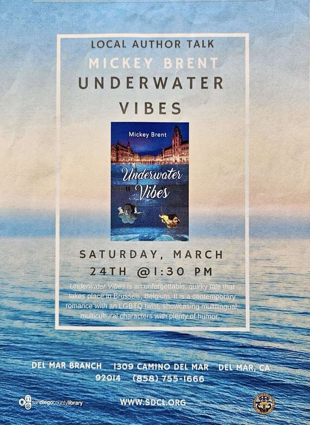 Book Presentation and Signing at the Del Mar Library on March 24th, 2018