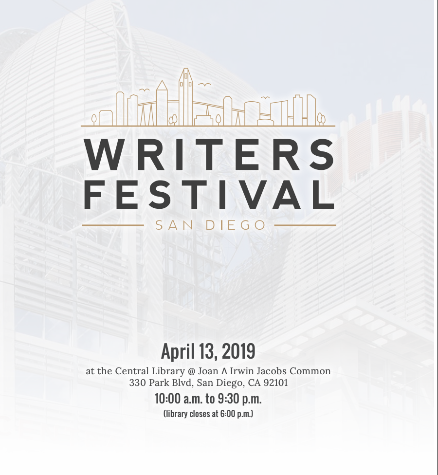 San Diego Writers Festival at San Diego Central Library on April 13th
