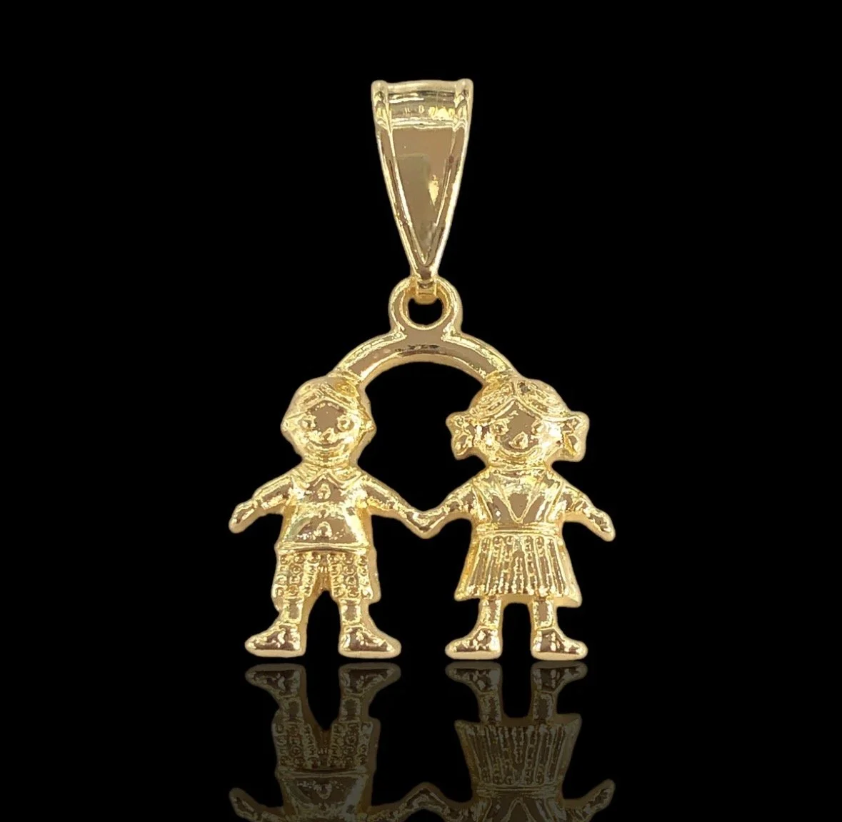 Oro Laminado Gold Filled Boy and Girl Kids Pendant