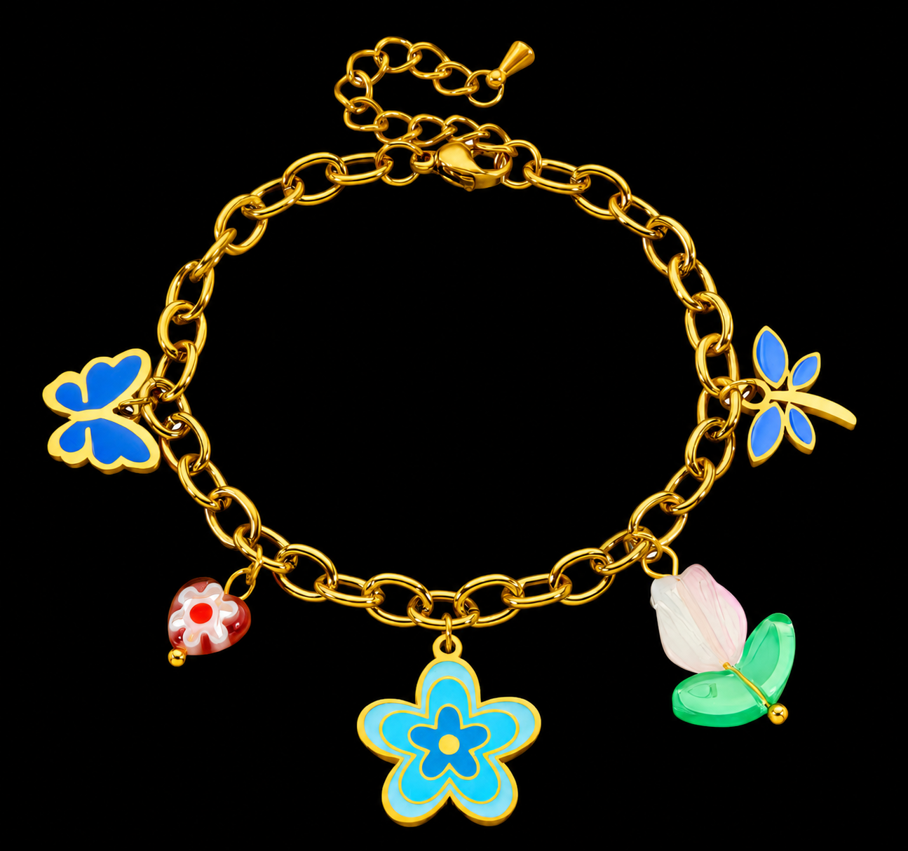 18K Gold-Plated Charm Bracelet