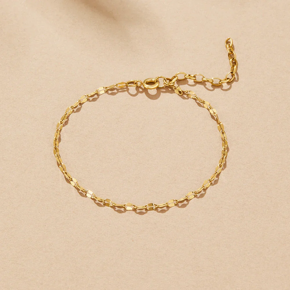 Gold Link Chain Bracelet