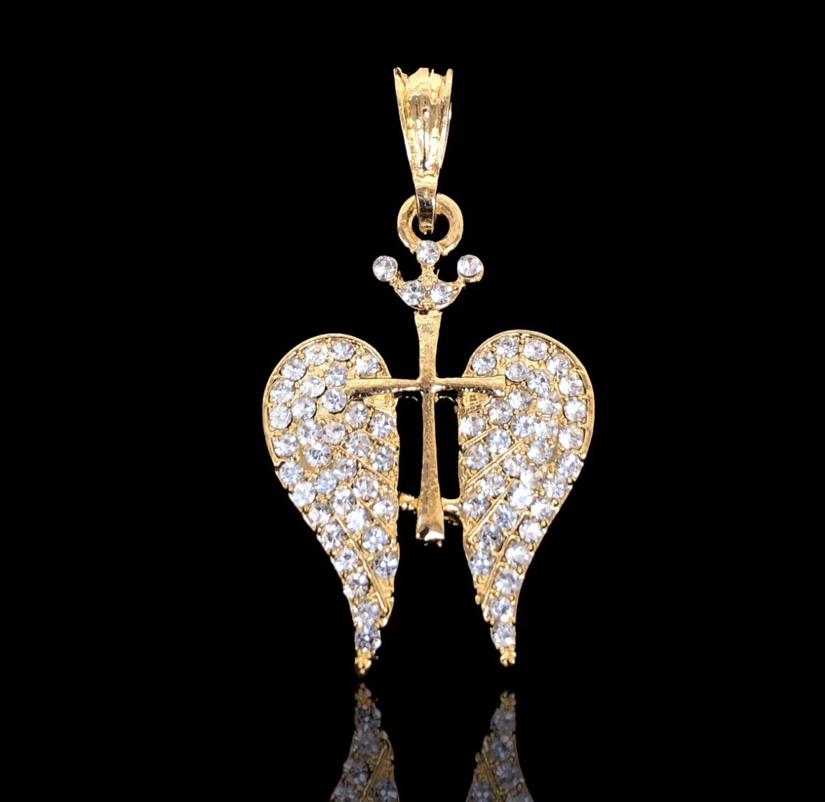 18K Gold-Filled Angel Wings Pendant/Necklace