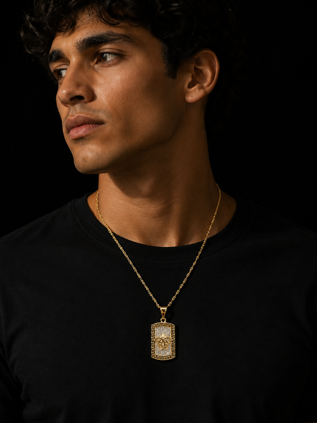 18K Gold Filled Medusa Luxe Pendant Necklace