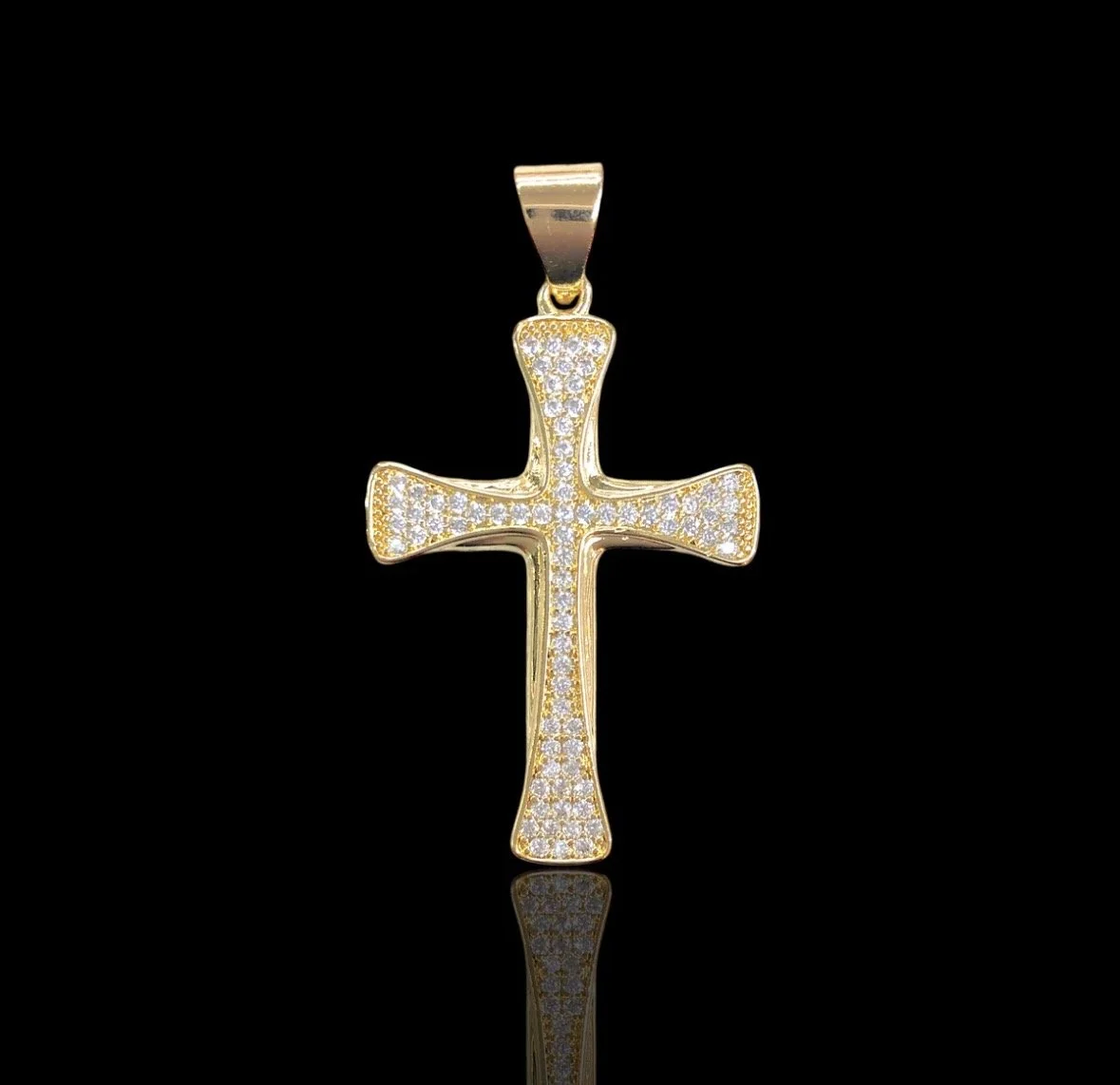 Fancy Celtic Zirconia Cross Pendant