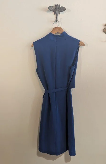 Jones New York Blue Silk wrap dress