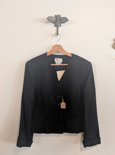 Madison Gray Silk Blazer
