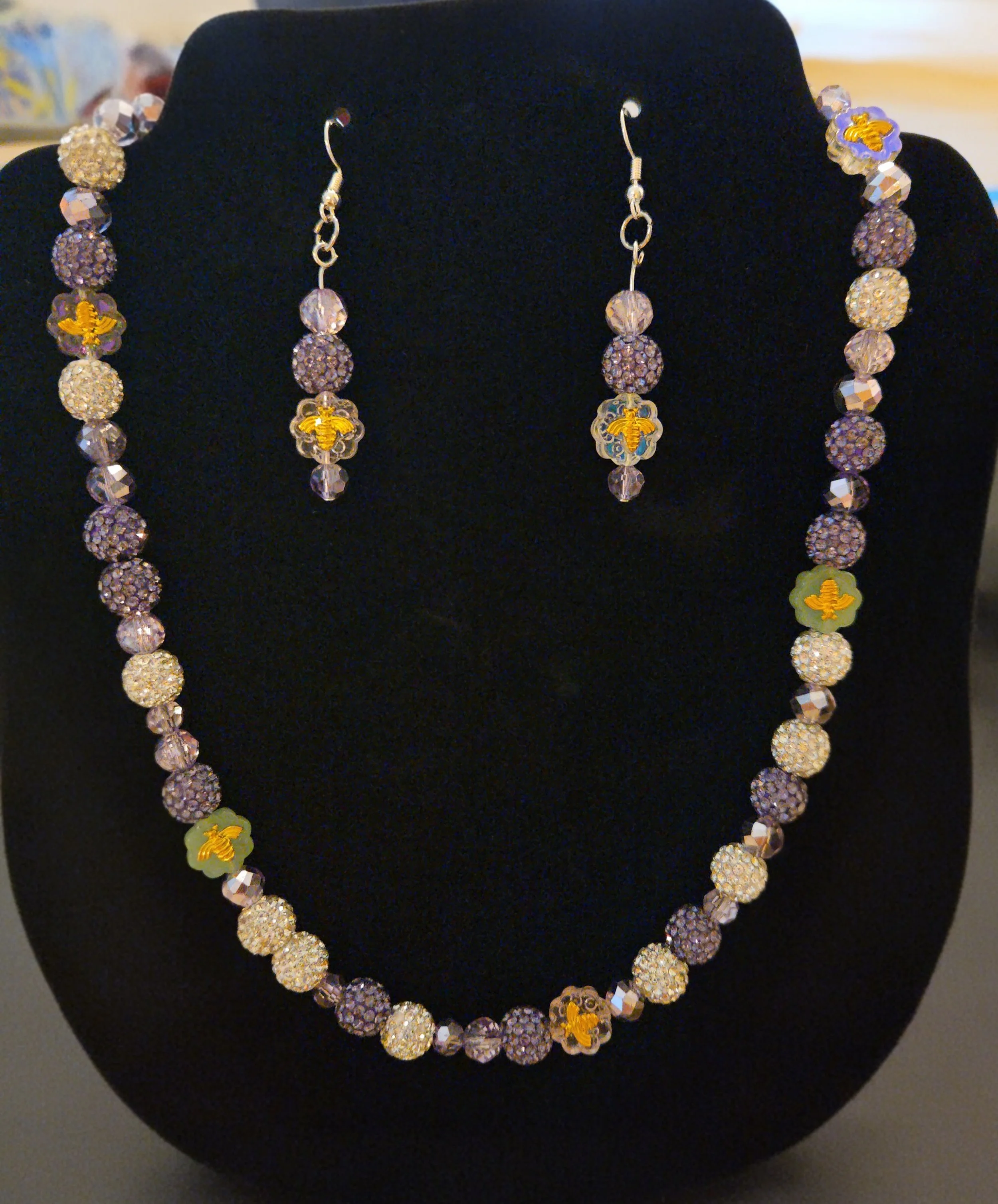Beaded Necklace and Earring Set