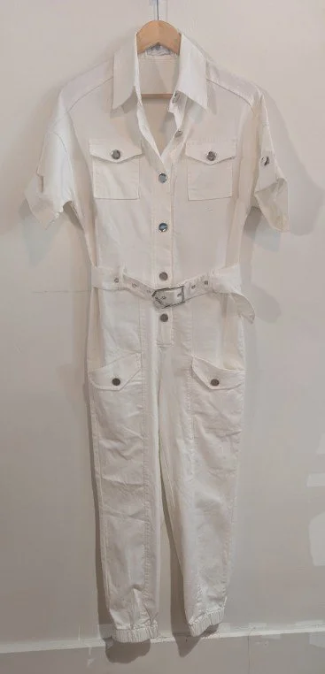 White Cotton Jumpsuit