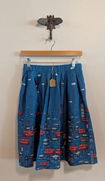 London print skirt