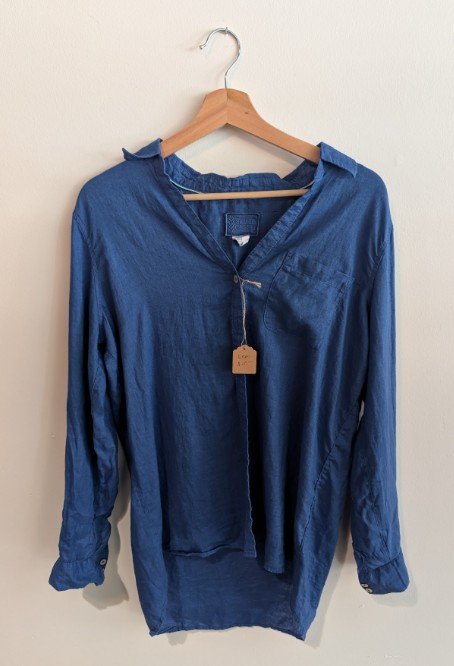 Sigrid Olsen Linen button down blouse