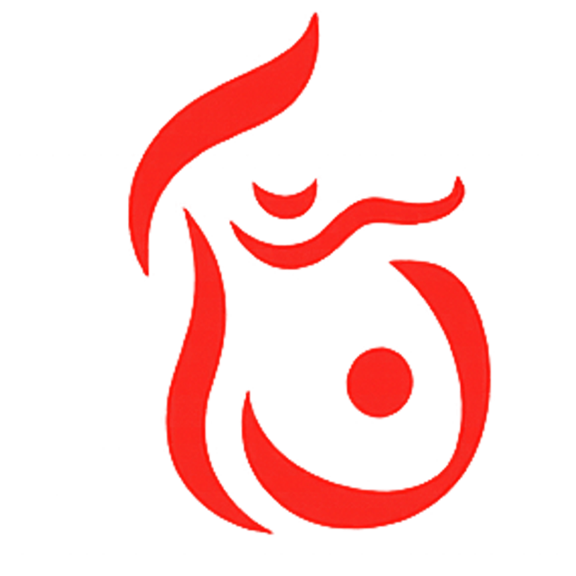 Abstrakt röd illustration för att symbolisera graviditet, föda utan rädsla och förlossningsförberedelser. Filippa Bätjer. Hela Sverige Andas. The Breathwork Method. Breathclub Community. Breathwork klasser