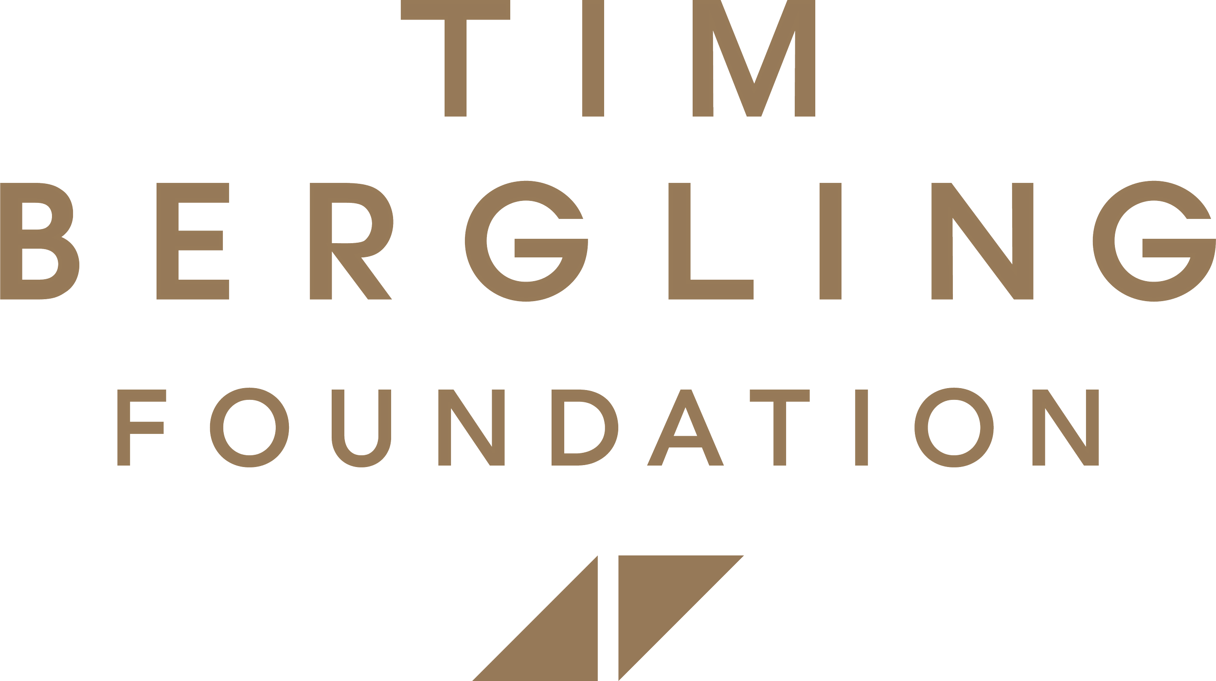 Logotyp för Tim Bergling Foundation med texten 'Tim Bergling Foundation' och en minimalistisk pil.
