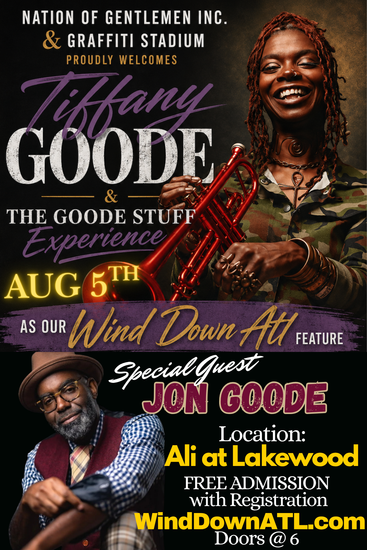 Wind Down Atl Welcomes World Famous Trumpet Player Tiffany Goode and The Goode Stuff Experience