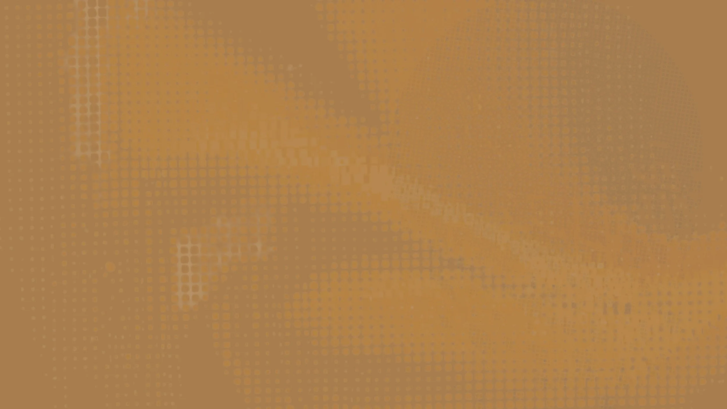 An abstract background with a pattern of small dots in shades of orange and brown.