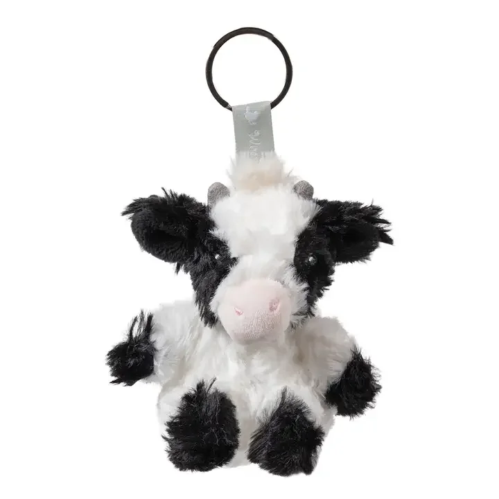 Holstein Cow Plush Keyring