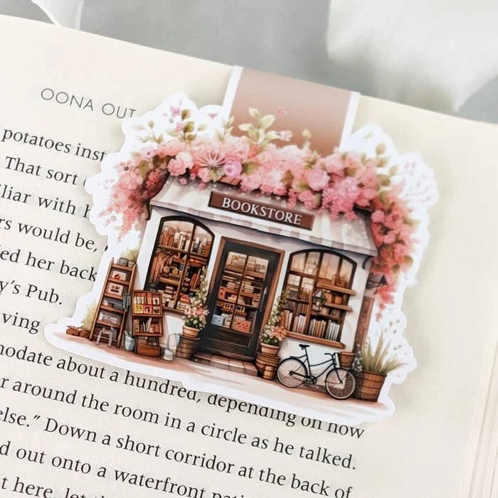 Village Storefront Floral Bookstore - Magnetic