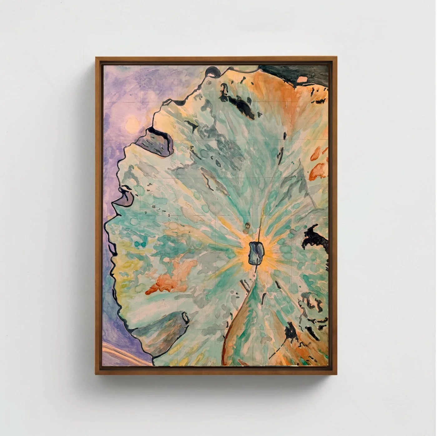 Lilypads as seen by a Nymph | Watercolor on Panel | 18 x 24 inches