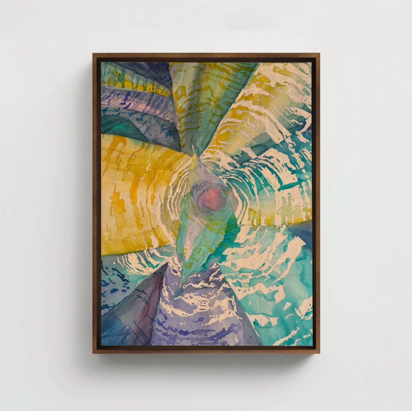 Bromeliad as seen by a Strawberry Dart Frog | Watercolor on Panel | 12 x 16 inches