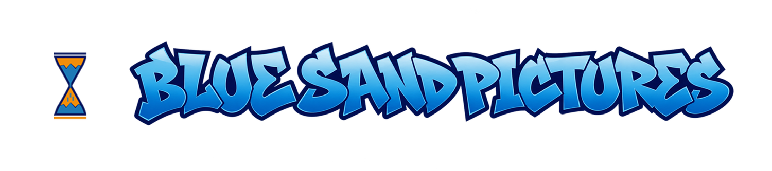 Blue sand pictures