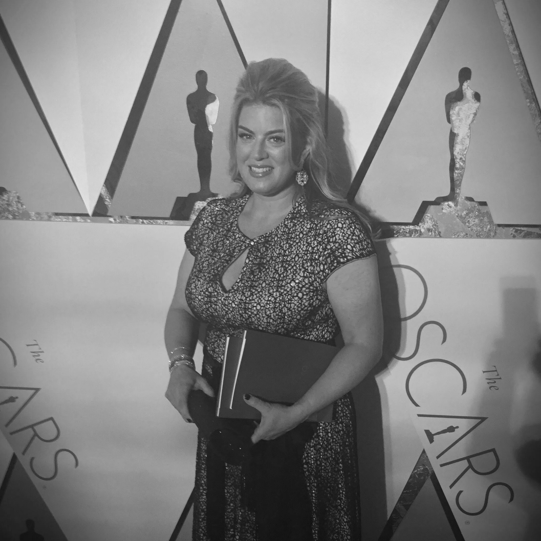 Allyssa DelPiano at the Oscars, showcasing her entertainment industry experience