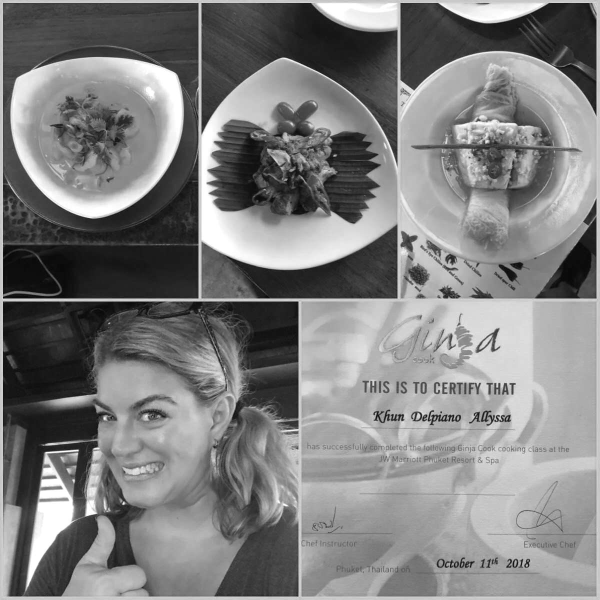 Allyssa DelPiano completing a Thai cooking class in Phuket — bringing global curiosity to her marketing work