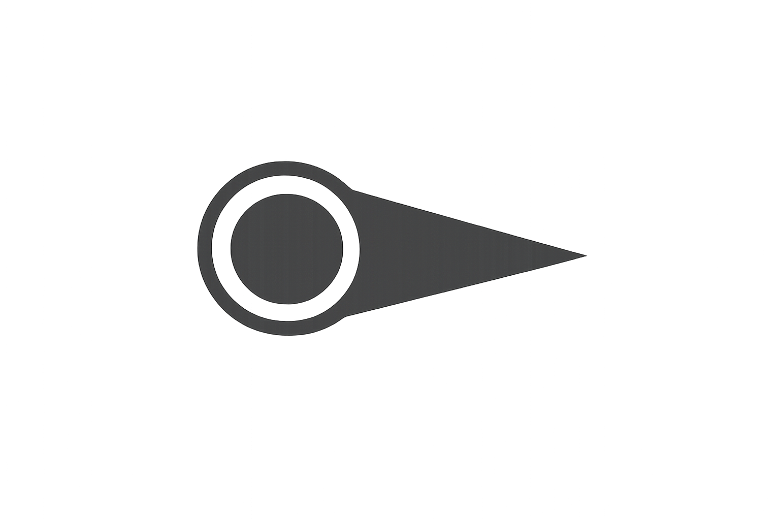 An icon of a flashlight shining light to the right.