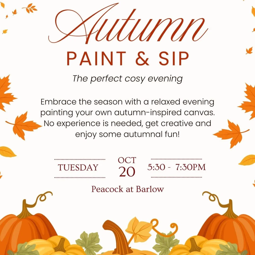 Autumn Paint & Sip at the Peacock at Barlow