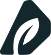 Abstract black and dark teal shape on a white background