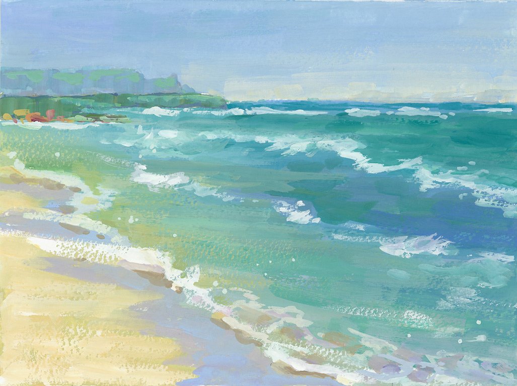 Gouache Turquoise ocean
