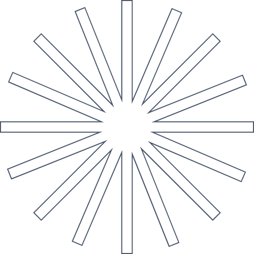 Black background with white radial lines emanating from a central point.