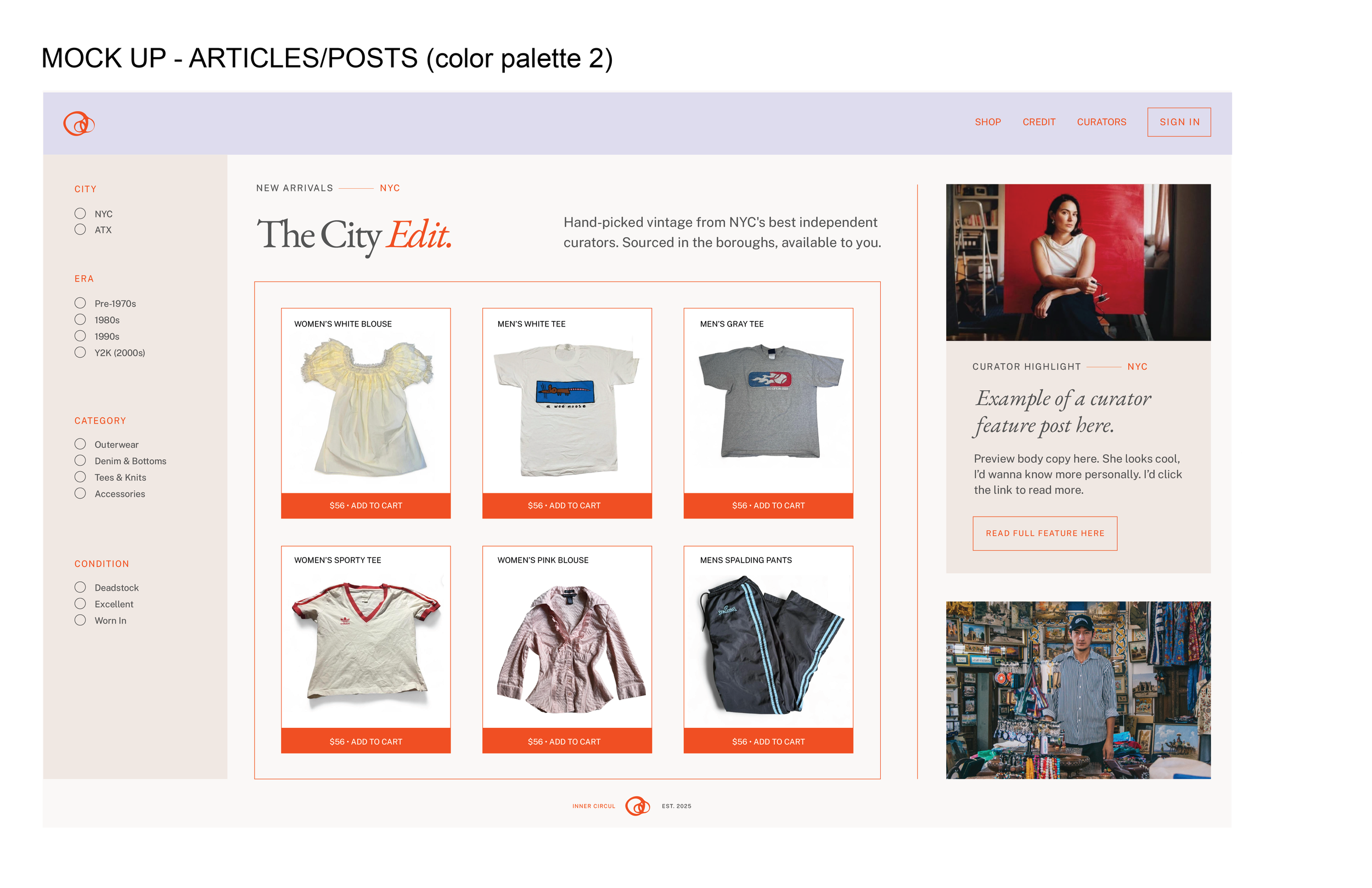 Articles/Posts Mockup with Color Palette 2