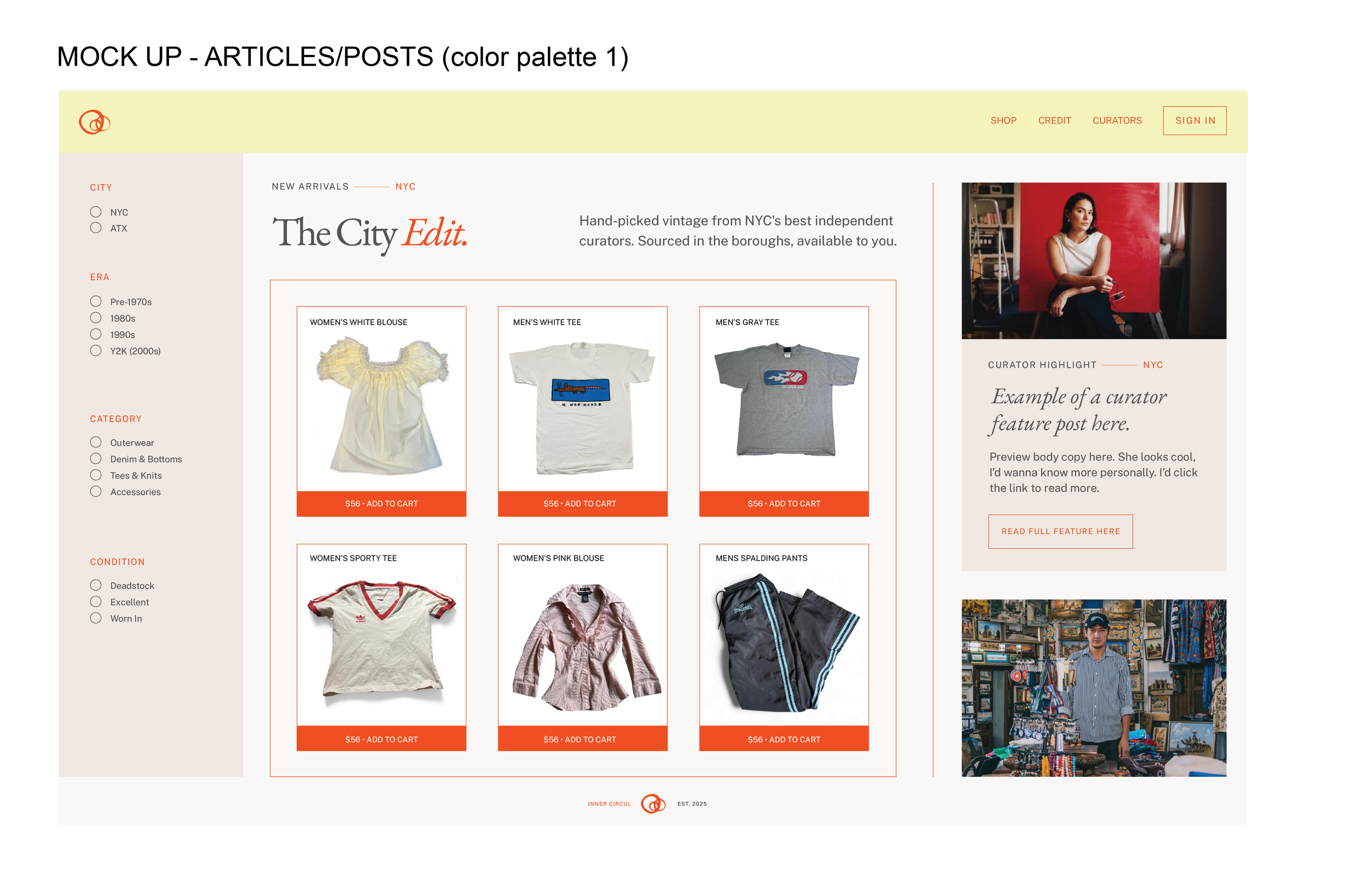 Articles/Posts Mockup with Color Palette 1