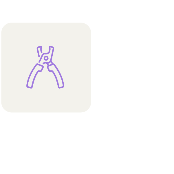 Illustration of wire cutters or pliers on a white background.