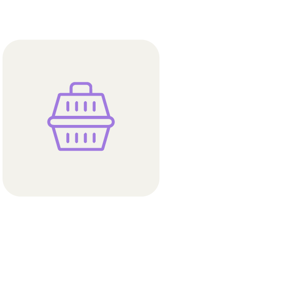 A purple outline of a picnic basket on a light gray background.