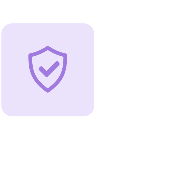 Security shield icon with a checkmark inside