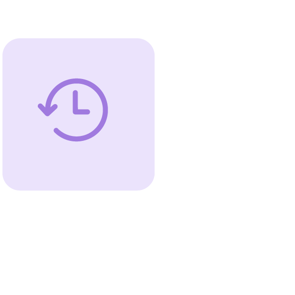 Clock with arrow indicating history or past time